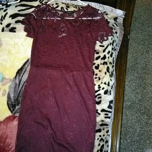 Burgundy dress